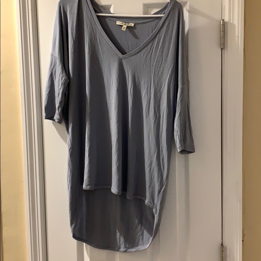 Express high low quarter sleeve shirt